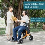 ELENKER Compact All-Terrain Rollator for Seniors