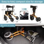 ELENKER Compact All-Terrain Rollator for Seniors