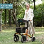 ELENKER Compact All-Terrain Rollator for Seniors