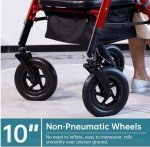 ELENKER All-Terrain Ultralight Rollator with Seat