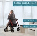 ELENKER All-Terrain Ultralight Rollator with Seat