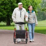 2-in-1 Folding Rollator Walker & Transport Chair
