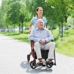 2-in-1 Folding Rollator Walker & Transport Chair