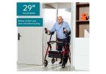 ELENKER Ultralight Upright Rollator Walker in Red