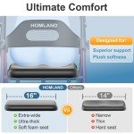 HOMLAND Ultralight Foldable Rollator with Seat