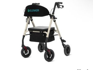 ELENKER All-Terrain Carbon Ultralight Rollator Walker
