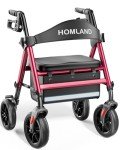 HOMLAND Ultralight Rollator Walker with Seat