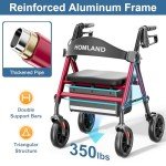 HOMLAND Ultralight Rollator Walker with Seat