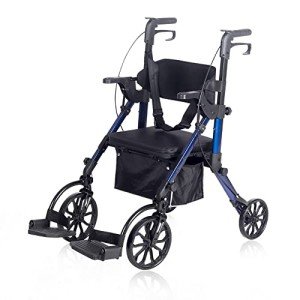 Elenker 2-in-1 Ultralight Rollator and Transport Chair