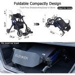 Elenker 2-in-1 Ultralight Rollator and Transport Chair