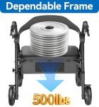 Heavy Duty Carbon Ultralight Rollator for Seniors