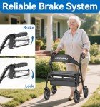 Heavy Duty Carbon Ultralight Rollator for Seniors