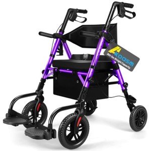 Lightweight Foldable Rollator Walker with Seat