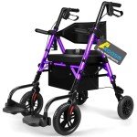 Lightweight Foldable Rollator Walker with Seat