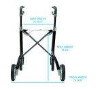 byACRE Carbon Ultralight Rollator with 16.5" Seat