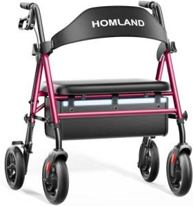 HOMLAND Heavy Duty Rollator Walker for Seniors