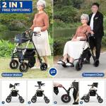 Lightweight Foldable Rollator Walker with Seat