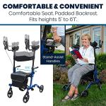 Vive Mobility Lightweight Upright Walker with Seat