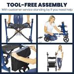 Vive Mobility Lightweight Upright Walker with Seat