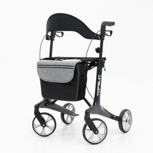 Ultralight Carbon Fiber Rollator Walker with Seat
