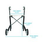 byACRE Carbon Ultralight Rollator Walker with Organizer