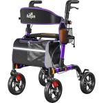 Lightweight Carbon Rollator with Big Seat and Wheels
