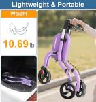 HOMLAND Lightweight 3-Wheel Rollator with Storage Bag