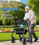 FlyingJoy Ultra-Light Rollator with Wide Seat