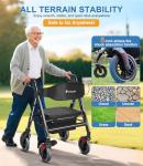 FlyingJoy Ultra-Light Rollator with Wide Seat