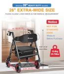 FlyingJoy Ultra-Light Rollator with Wide Seat