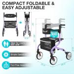 Super Lightweight Carbon Rollator Walker for Seniors