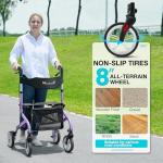 Super Lightweight Carbon Rollator Walker for Seniors
