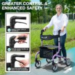 Super Lightweight Carbon Rollator Walker for Seniors