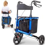 Vive Lightweight 3 Wheel Rollator Walker with Seat