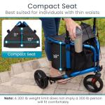Vive Lightweight 3 Wheel Rollator Walker with Seat