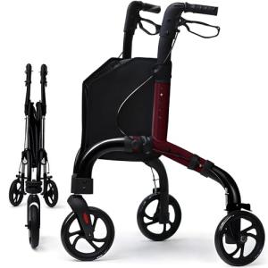 Lightweight 3-Wheel Rollator for Seniors with Bag