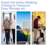 Lightweight 3-Wheel Rollator for Seniors with Bag