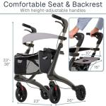 Vive Mobility Ultralight Carbon Fiber Rollator Walker