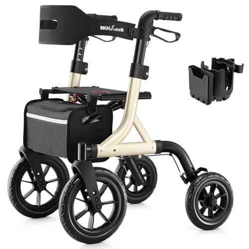 MAXWALK Ultralight All-Terrain Rollator with Seat