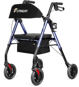 FlyingJoy Ultralight Rollator Walker with Seat