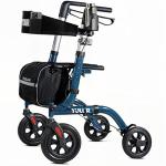 Lightweight All-Terrain Rollator Walker with Seat