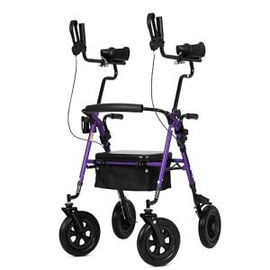 ELENKER All-Terrain Rollator Walker with 10” Wheels