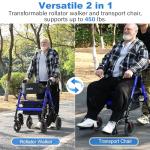 StrollAid 2-in-1 Rollator and Transport Chair
