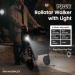 Lightweight All-Terrain Rollator Walker with Seat