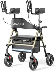 HOMLAND Lightweight Rollator Walker with Adjustable Arms
