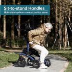 ELENKER All-Terrain Lightweight Rollator Walker with Seat