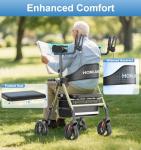 HOMLAND Lightweight Rollator Walker with Adjustable Arms