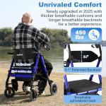 StrollAid 2-in-1 Rollator and Transport Chair