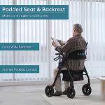 ELENKER All-Terrain Rollator Walker with 10” Wheels