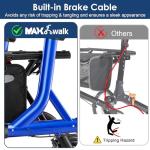 MAXWALK Ultralight Rollator Walker with Seat